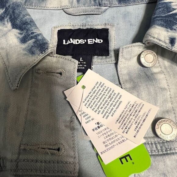 Lands' End Blue Jean Jacket Tie-Dye - Picture 6 of 10